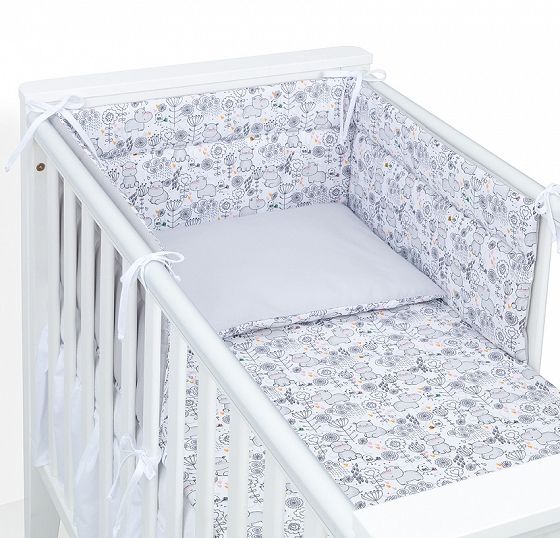 3- dielna posteľná bielizeň pre bábätka HROCH/ sivá