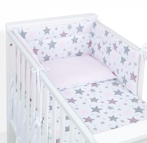 3- dielna posteľná bielizeň pre bábätka STARMIX/ ružová