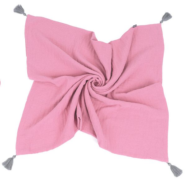 Mušelínová detská deka - ružová