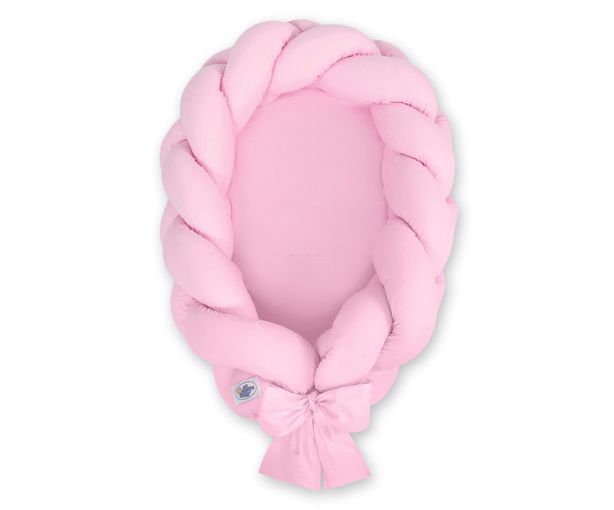 Pletený kokon/mantinel pre bábätká - ružový
