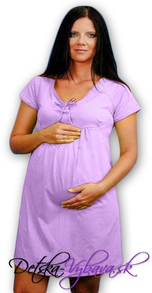 Tehotenská nočná košeľa fialová