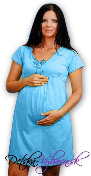 Tehotenská nočná košeľa modrá